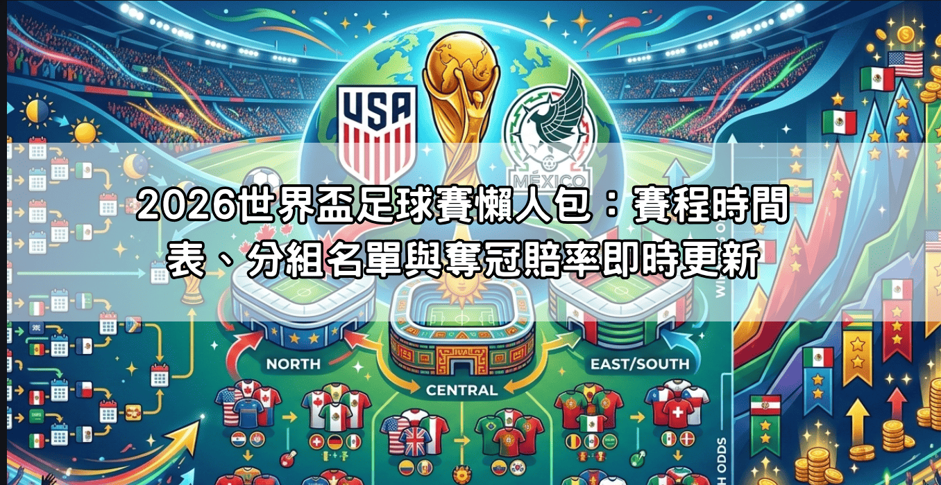 2026世界盃足球賽懶人包：賽程時間表、分組名單與奪冠賠率即時更新
