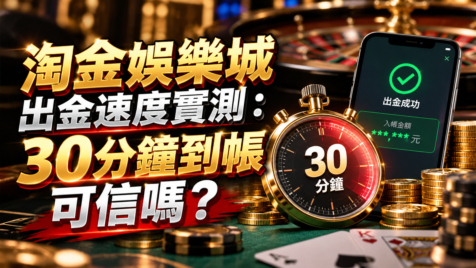 淘金娛樂城出金速度實測:30分鐘到帳可信嗎?